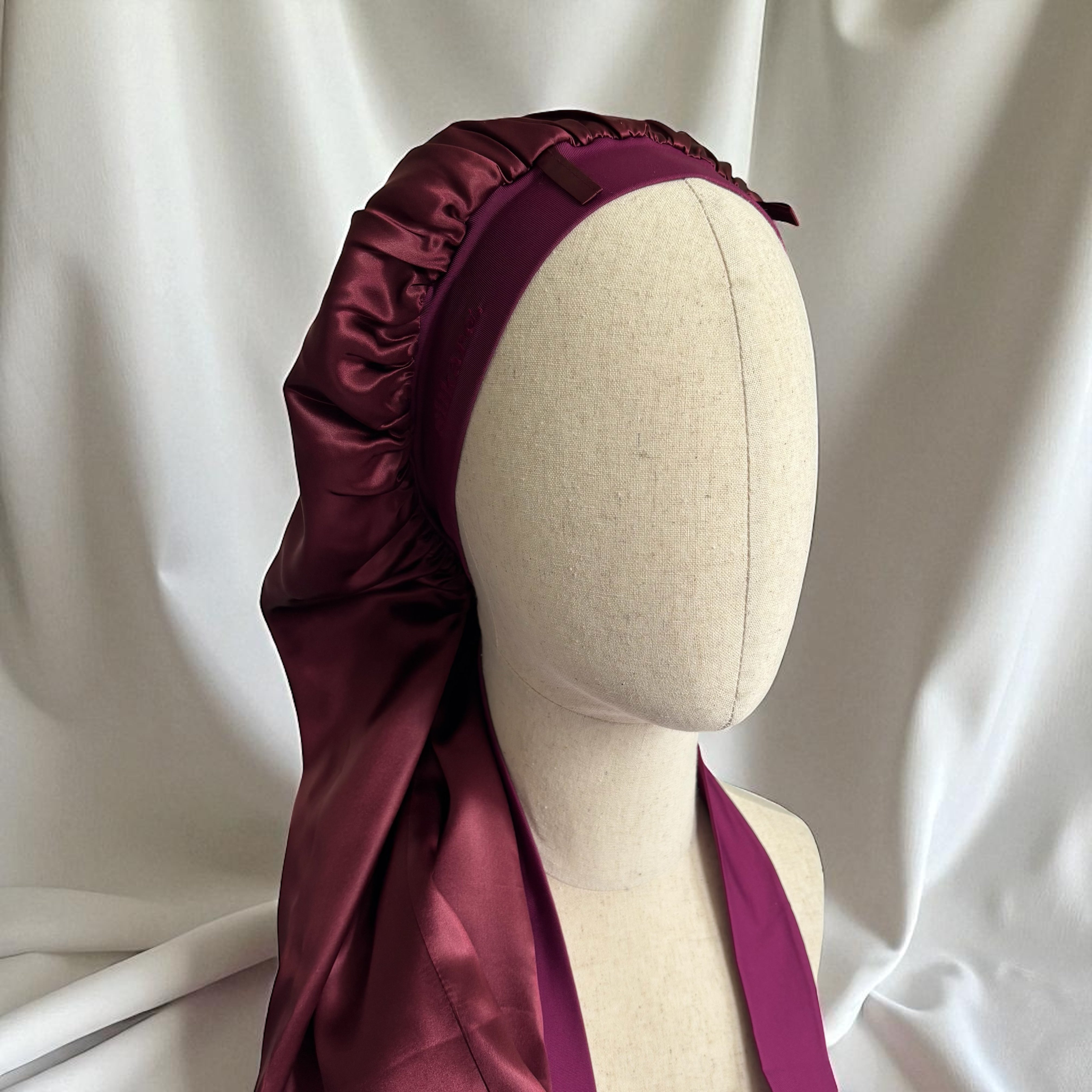 Bonnet long pure soie double couche