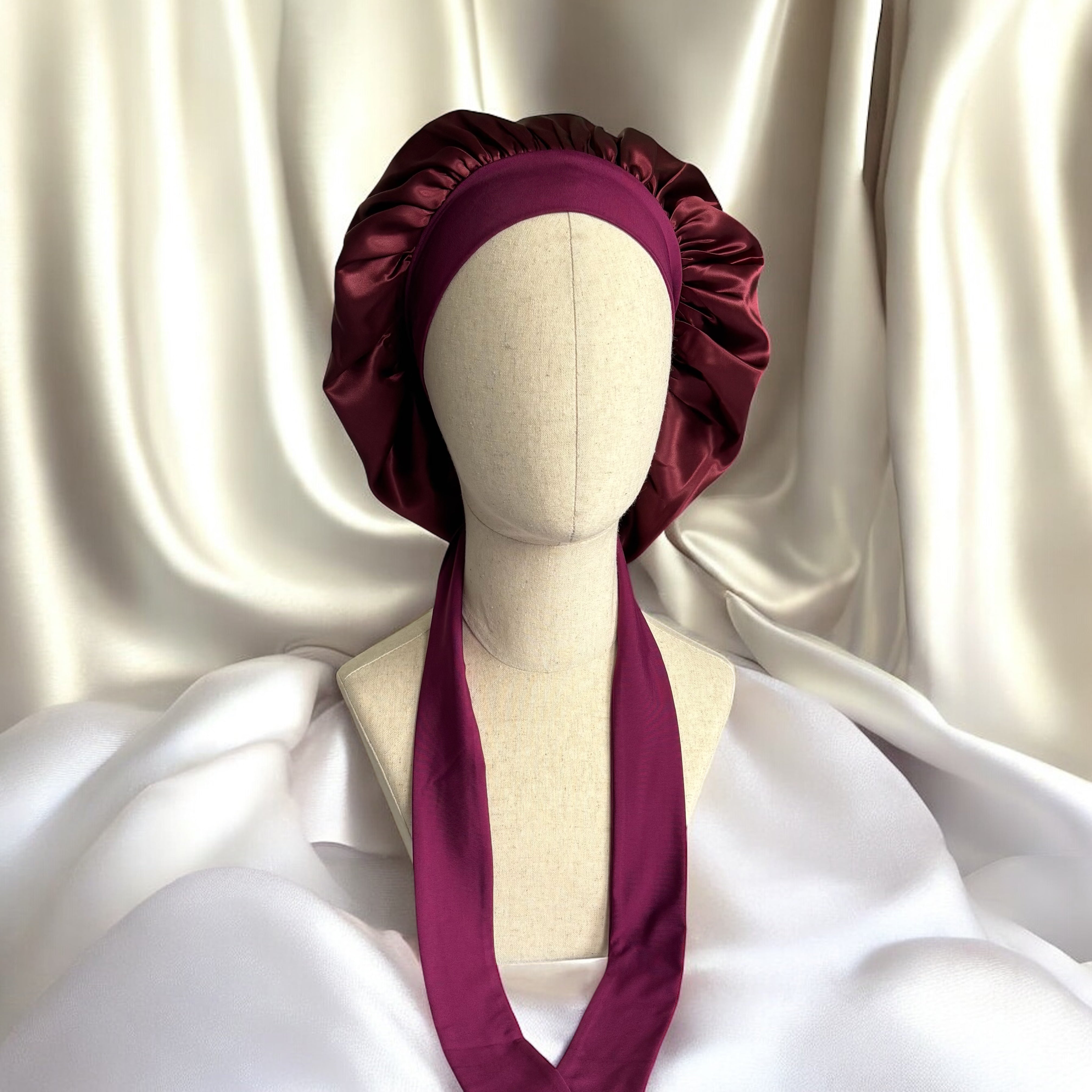 Bonnet pure soie double couche