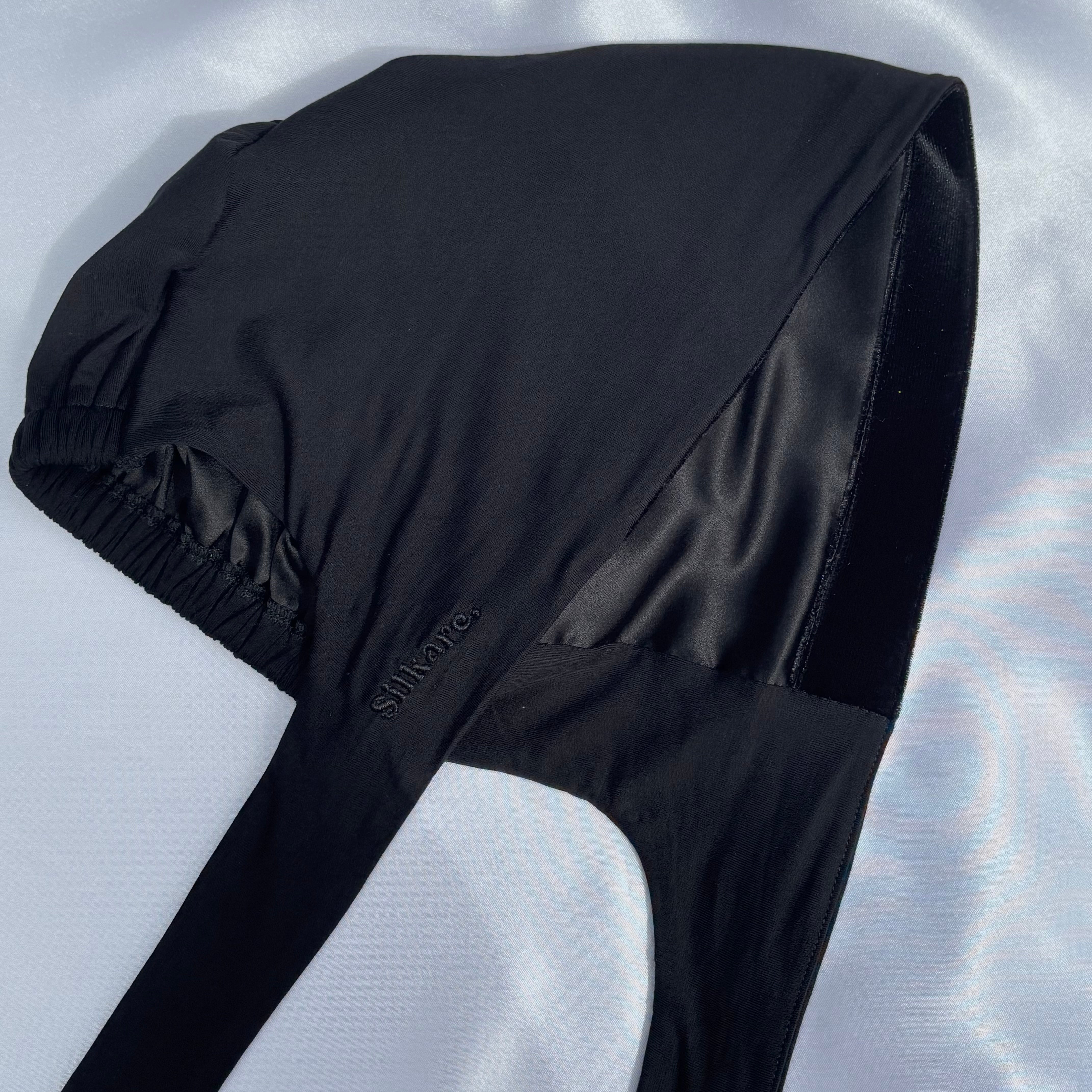Bonnet sous voile pure soie, antidérapant