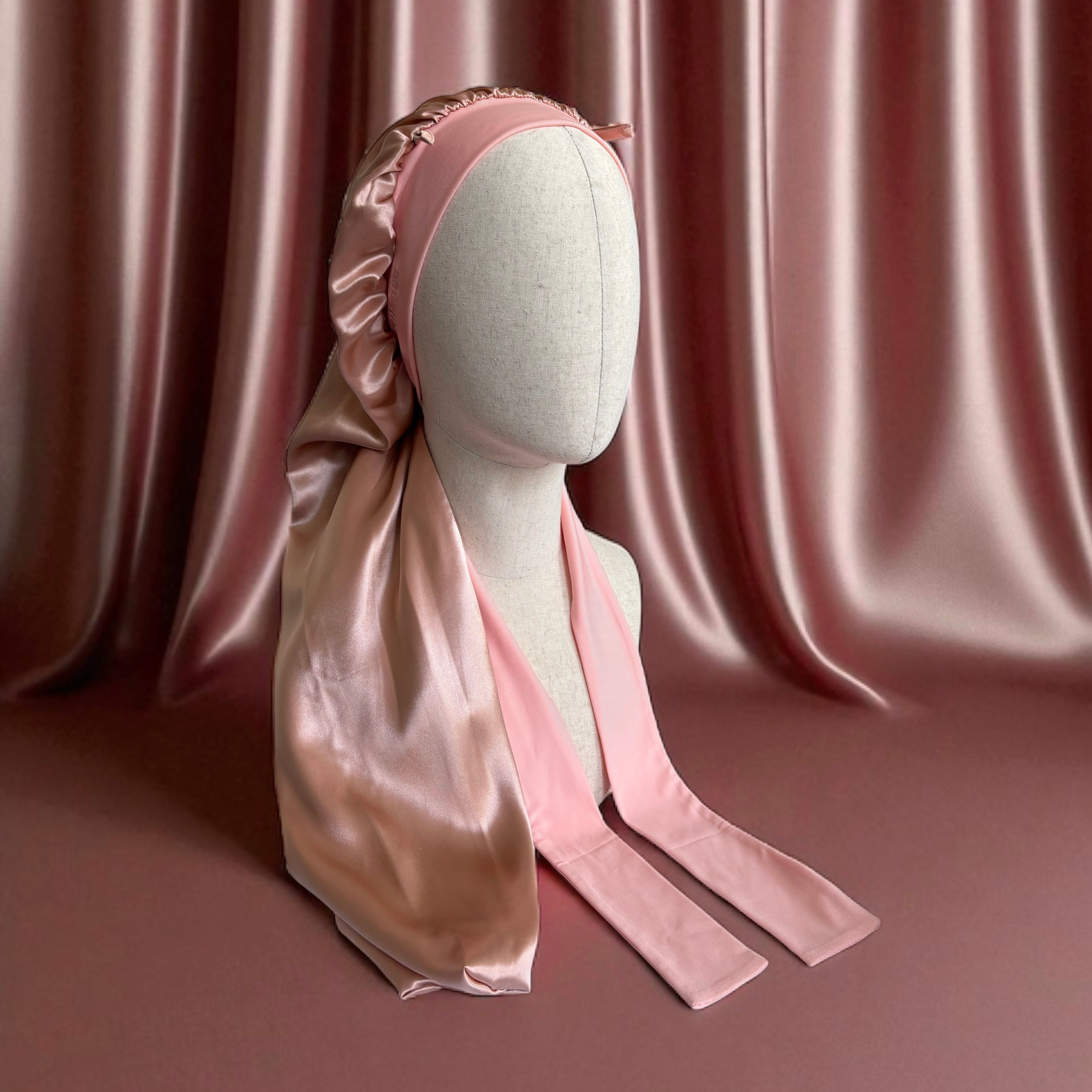 Bonnet long pure soie double couche