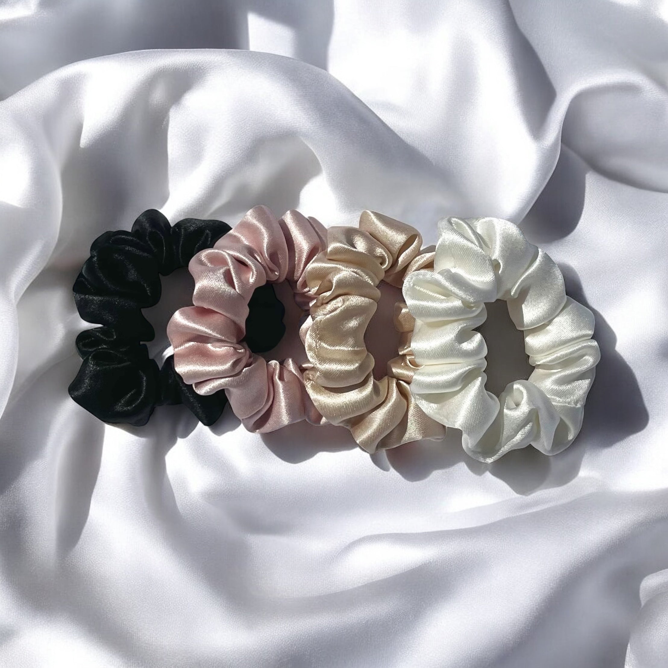 Lot de 4 mini chouchous en soie