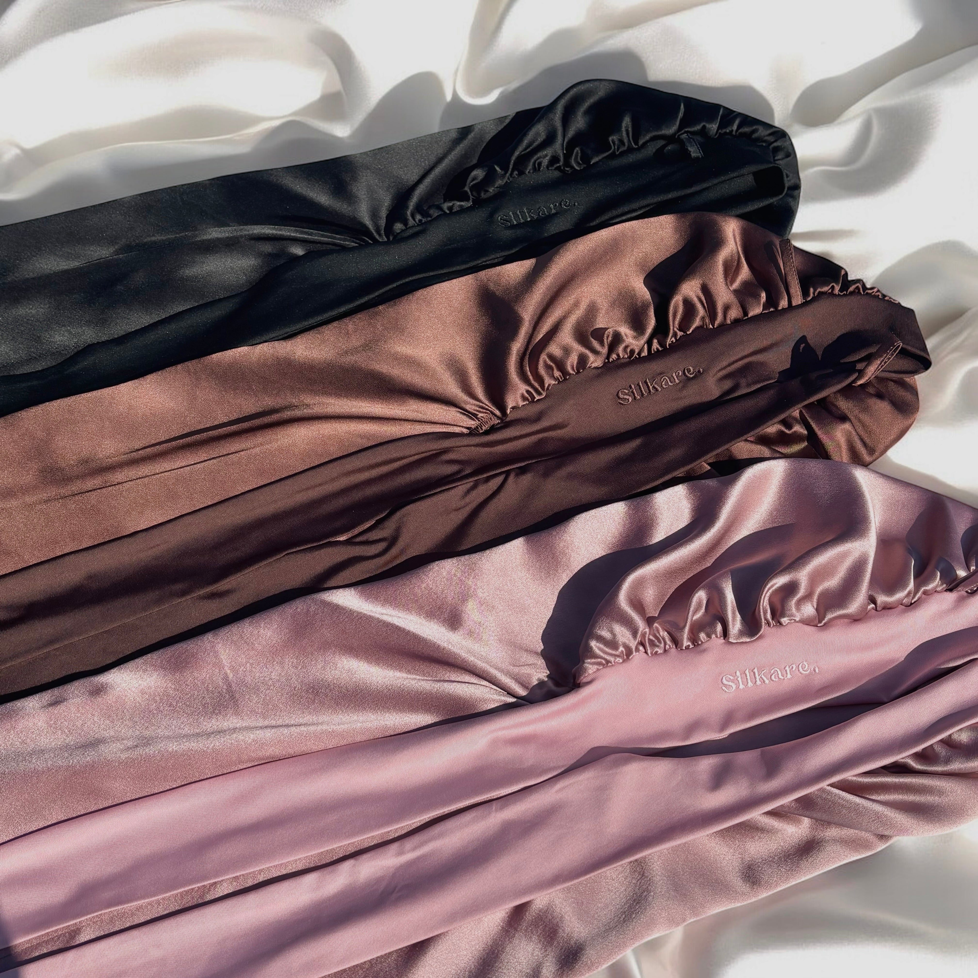Bonnet long pure soie double couche