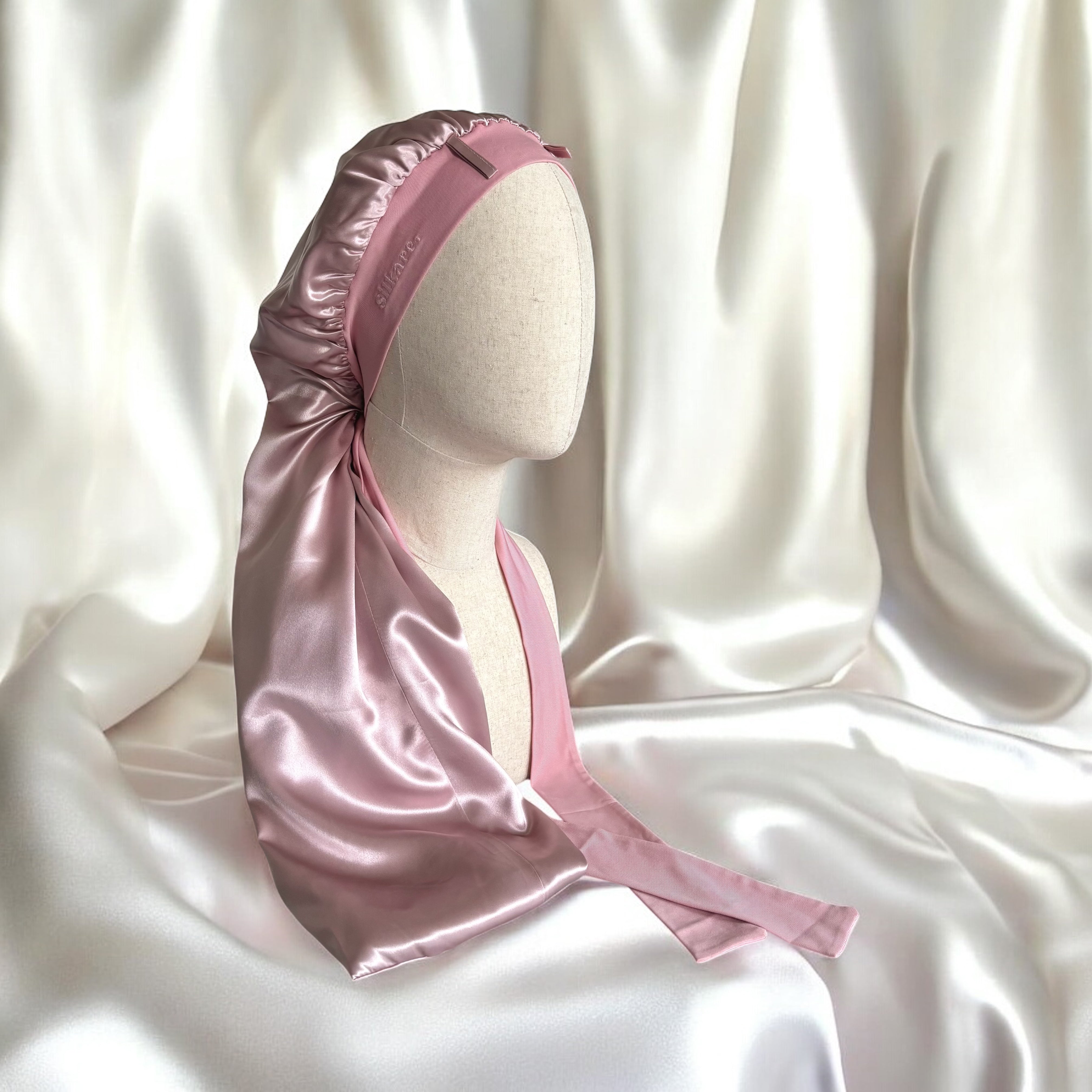Bonnet long pure soie double couche