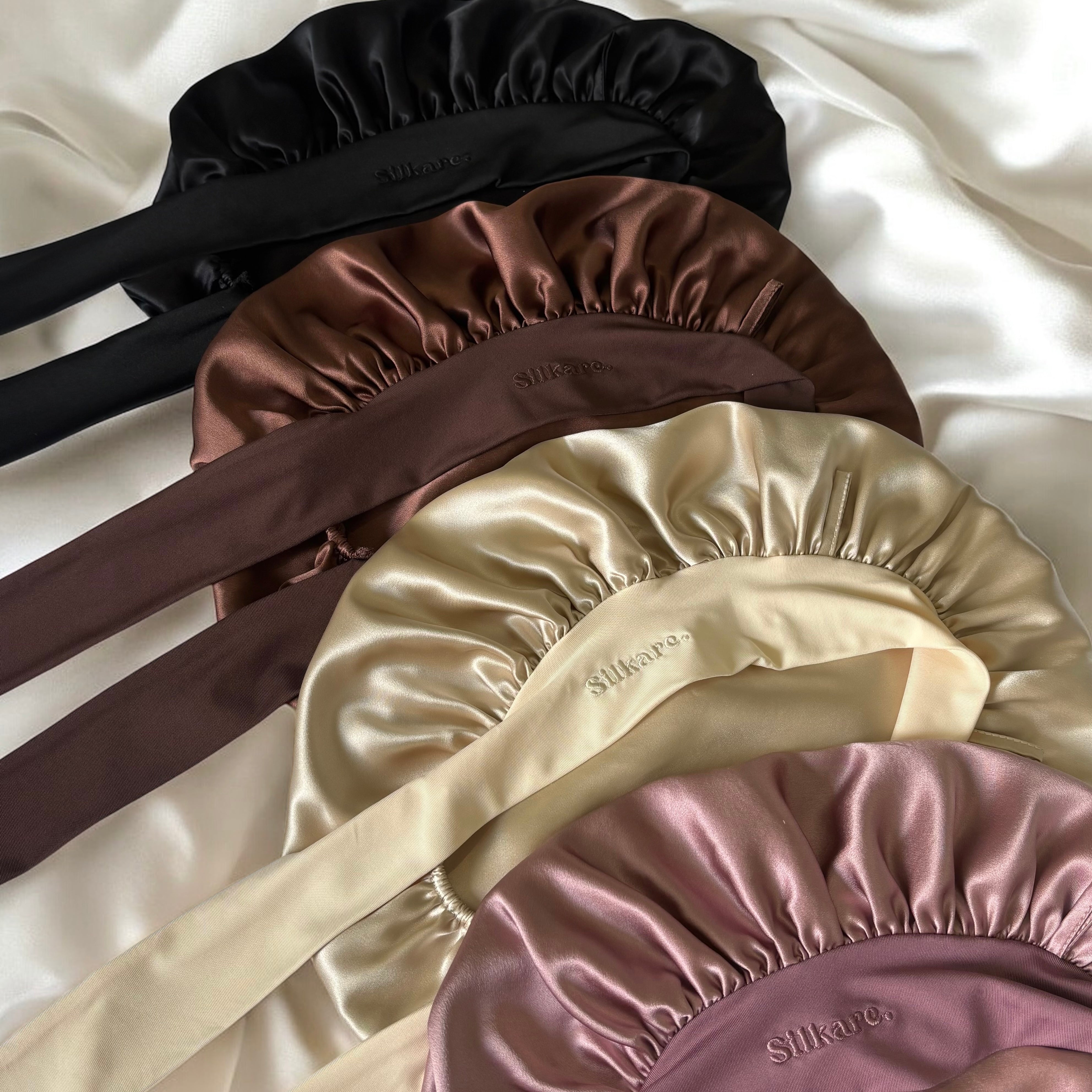 Bonnet pure soie double couche
