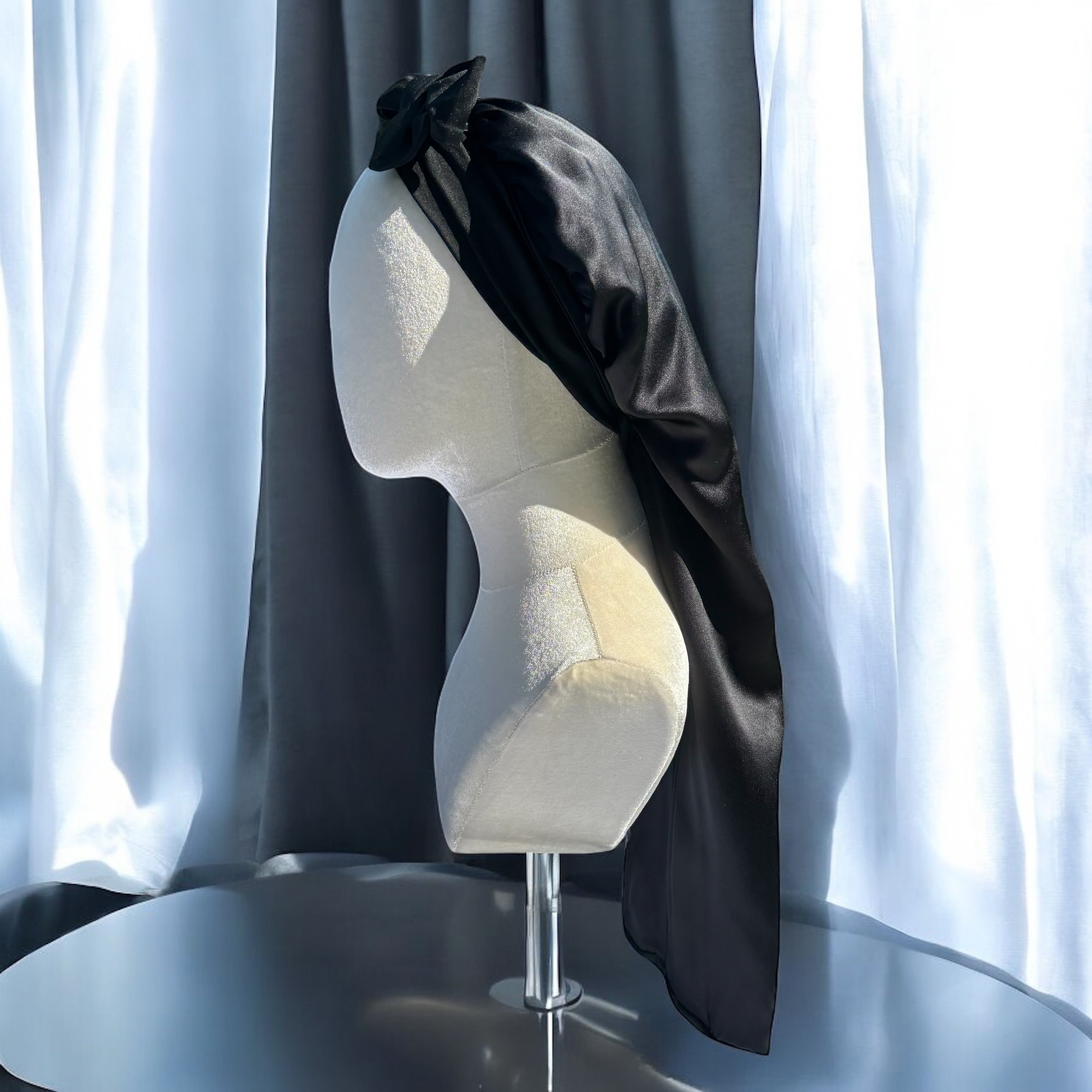 Bonnet long pure soie double couche