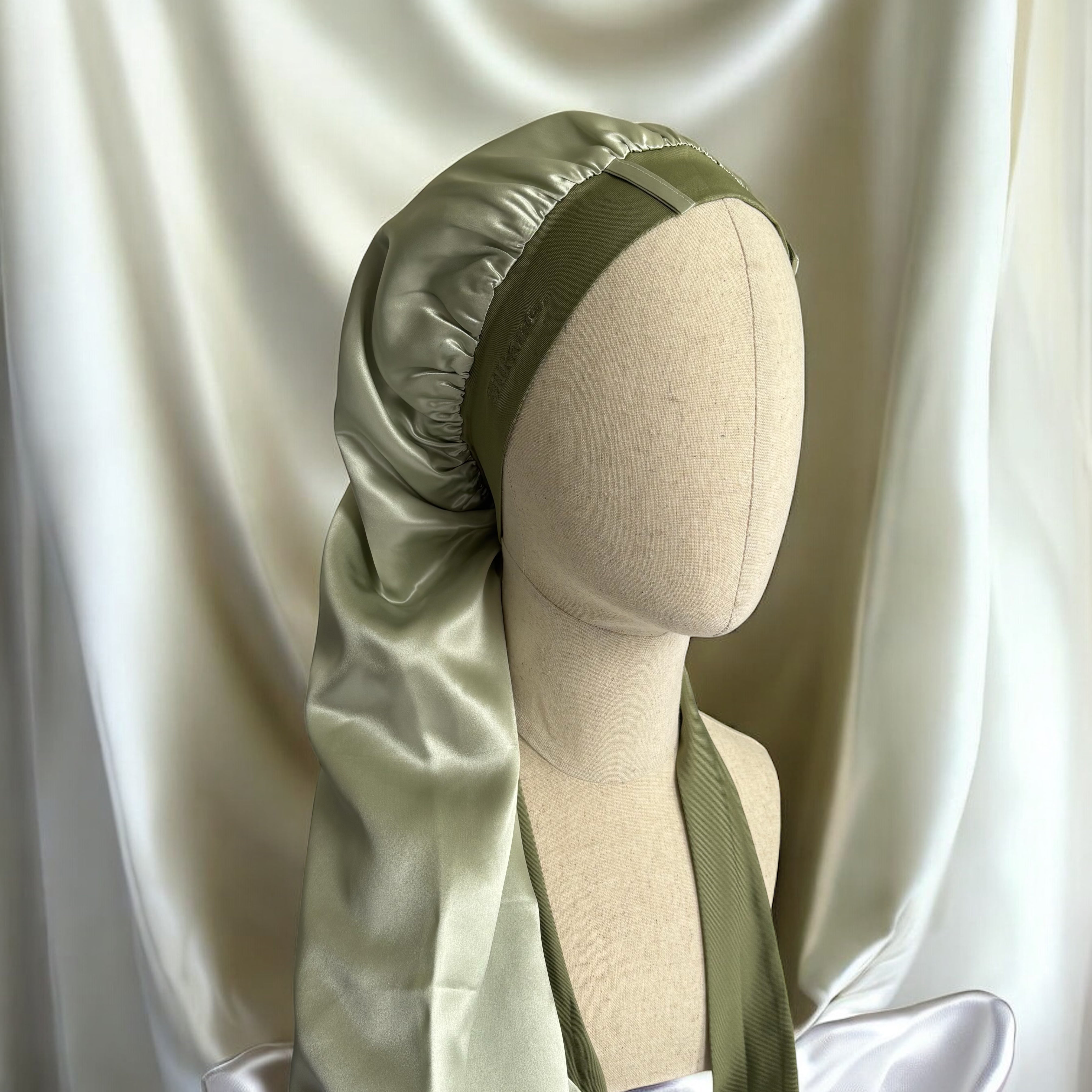Bonnet long pure soie double couche