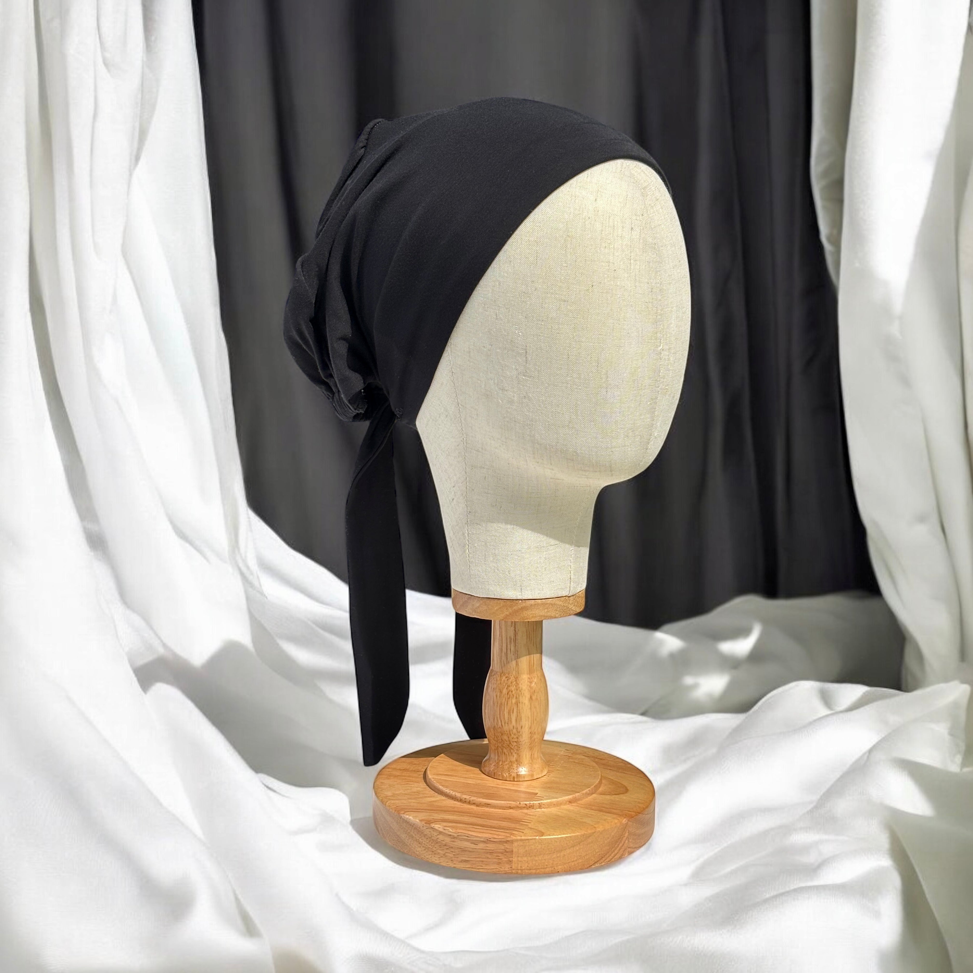 Bonnet sous voile pure soie, antidérapant