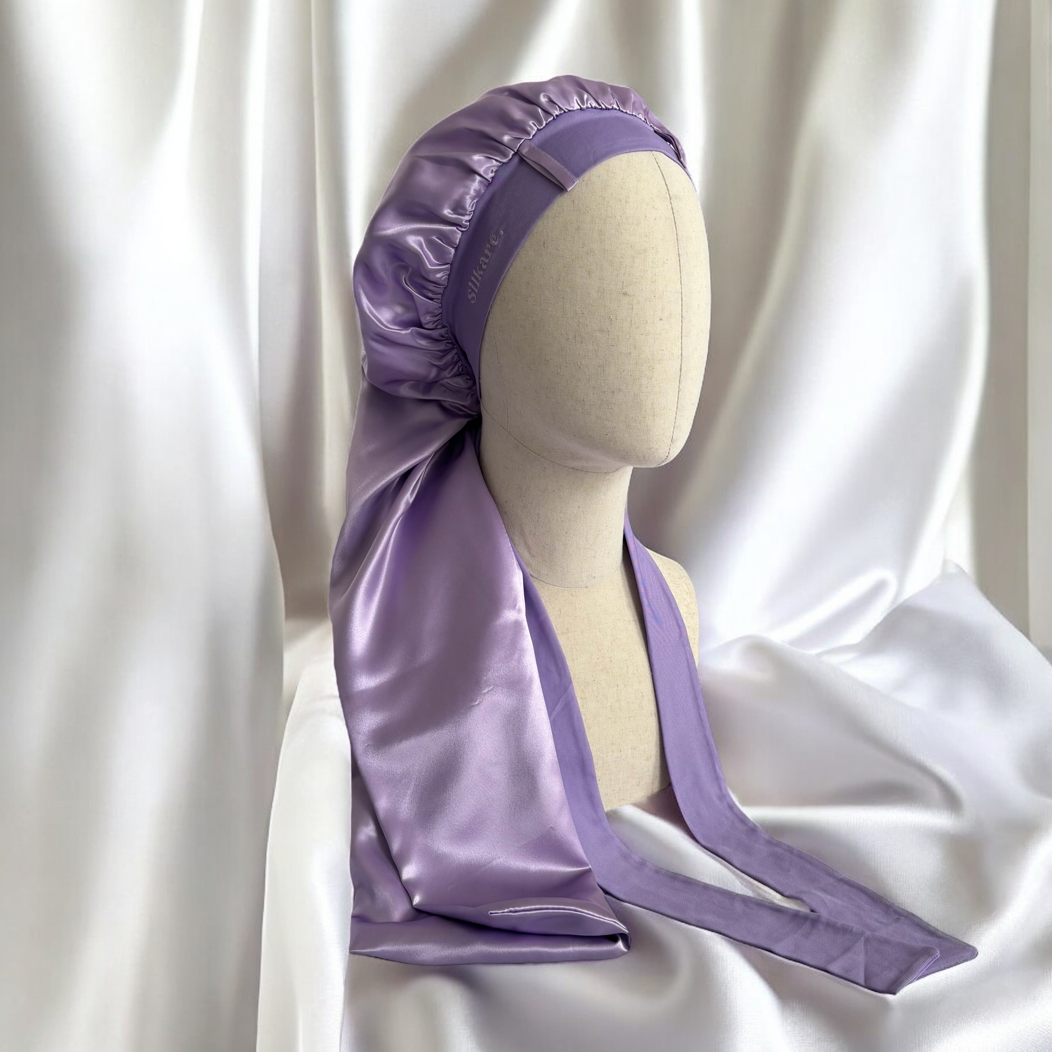 Bonnet long pure soie double couche