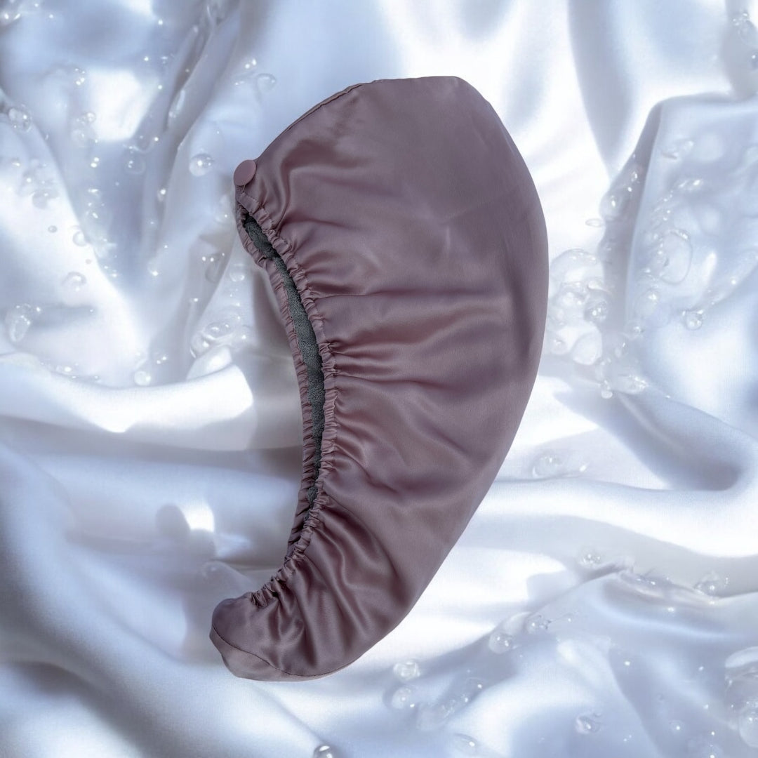Serviette turban pure soie et microfibre